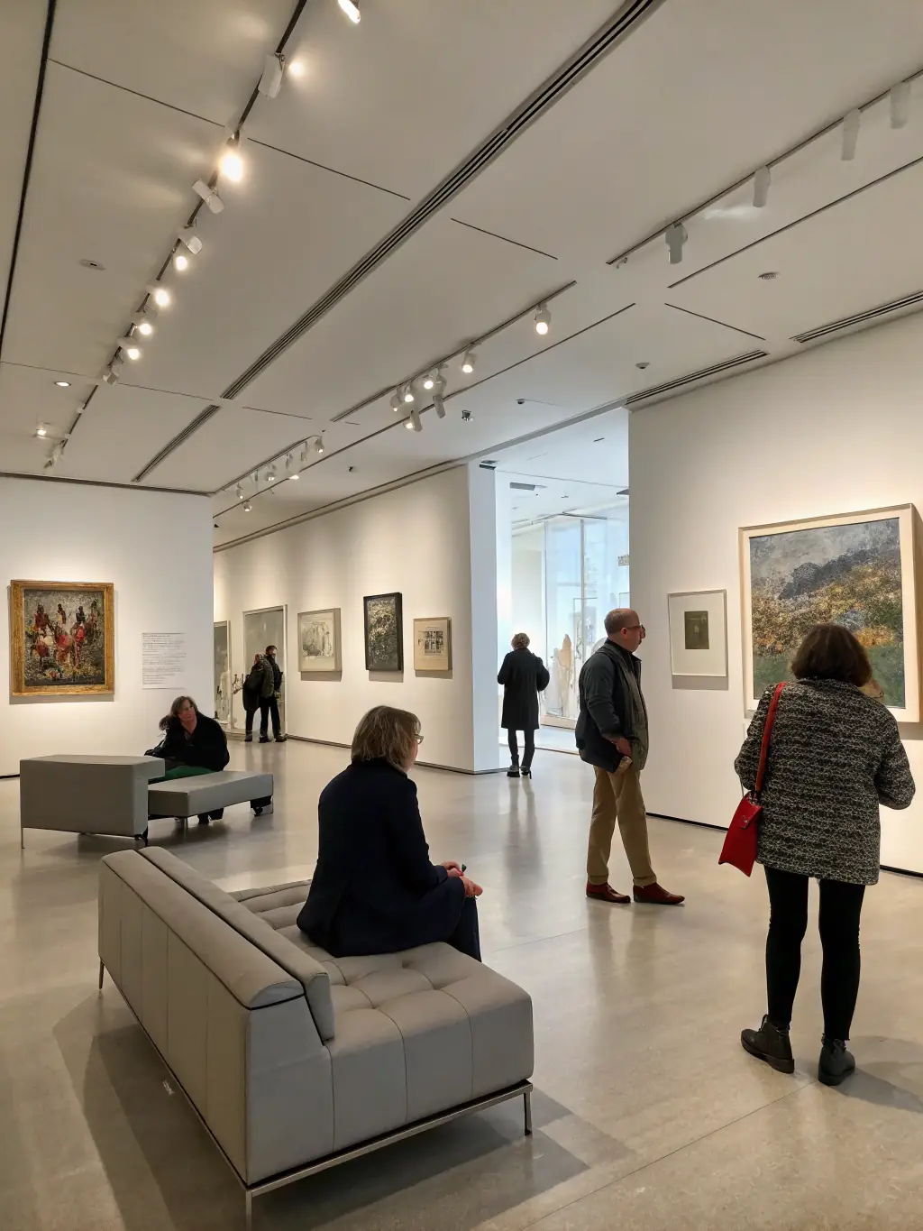 A vibrant exhibition showcasing diverse photographic works by local artists, displayed in the gallery space of CENTRE DE RENCONTRES PHOTOGRAPHIQUES, with visitors admiring the art.